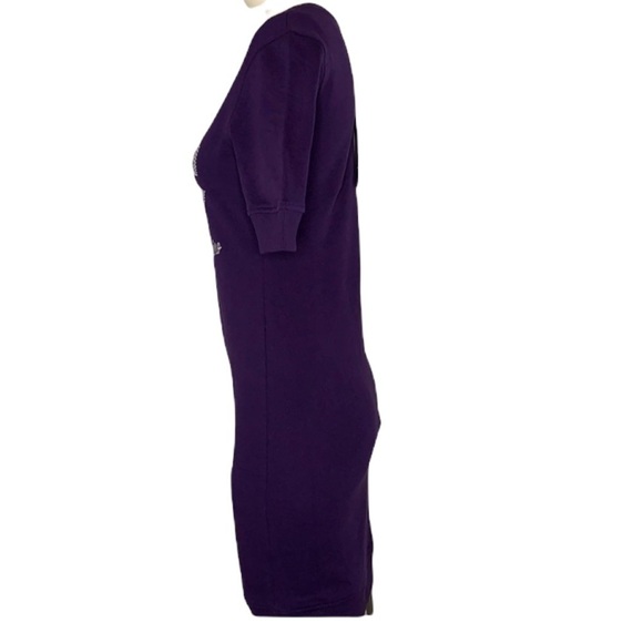 Love Moschino Purple short sleeve t-abirt sweatshirt dress size 2 NWT - Picture 5 of 12